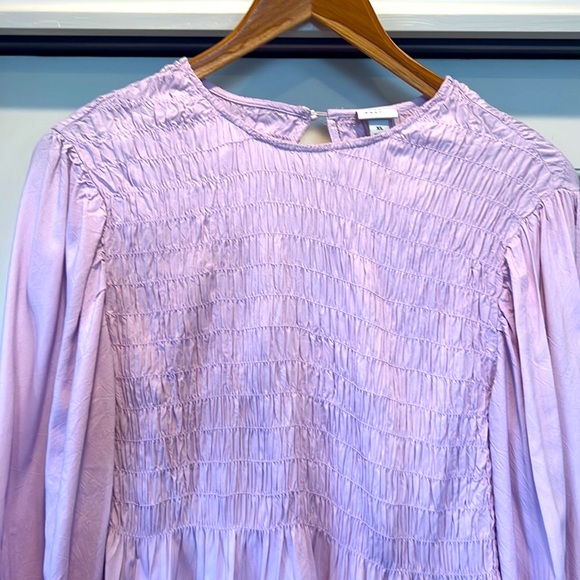 A New Day lilac ribbed peasant top - Picture 2 of 7